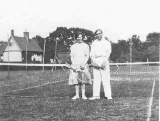 Tennis behind Methodist ChapeL Itwas also played at the Old Vicarage The tennis club was formed in 1987 when new courts were made at the Sp/Soc club.