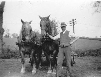  1944 Tom Parker at Street Farm Fressingfield.