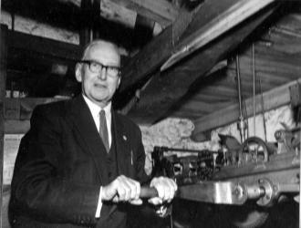 Verger William Lewis Etheridge. He wound the Church clock from 1922 until1968.