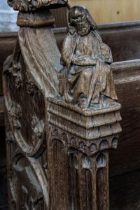 Oak Bench Carving